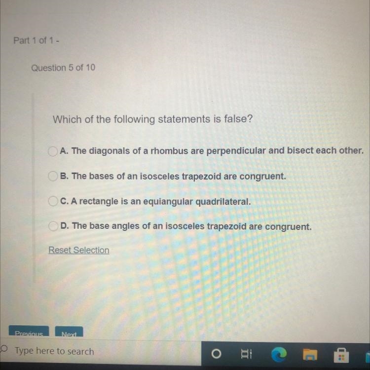 Which of the following statements is false ?-example-1