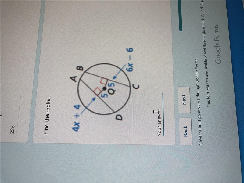 Find the radius of the circle-example-1