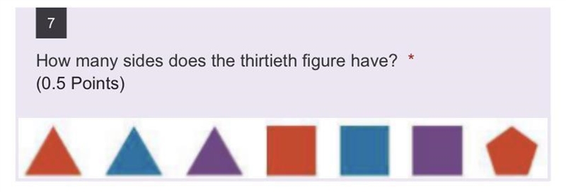 How many sides does the thirtieth figure have?-example-1