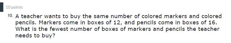 A teacher wants to buy the same number of colored markers and pencils. Markers come-example-1