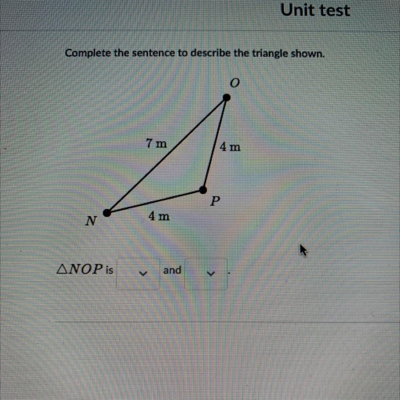 Complete the sentence to describe the triangle shown. part 1 A) an acute triangle-example-1