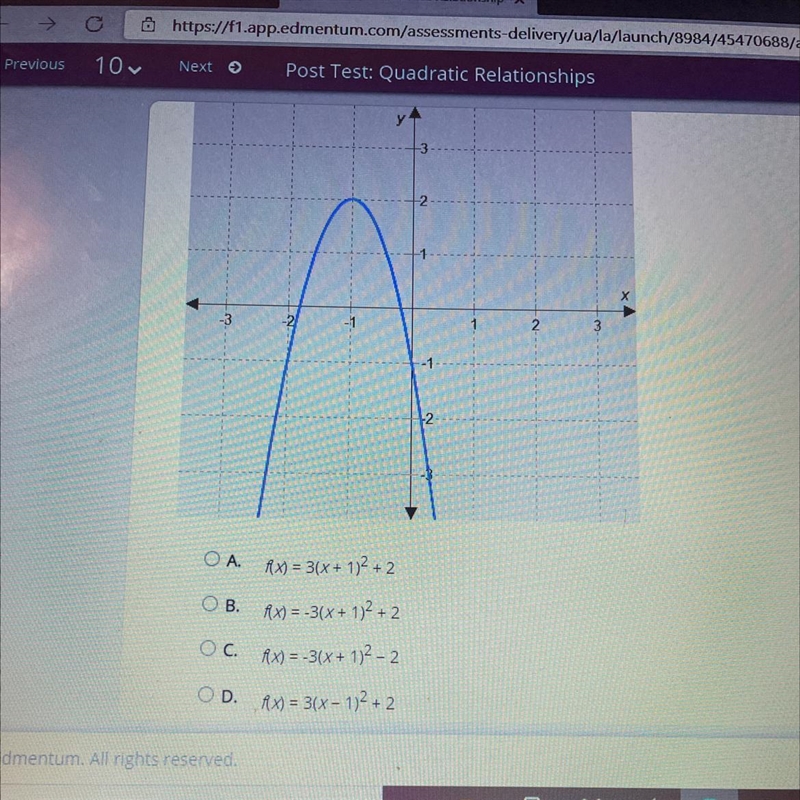 Which function does this graph represent-example-1