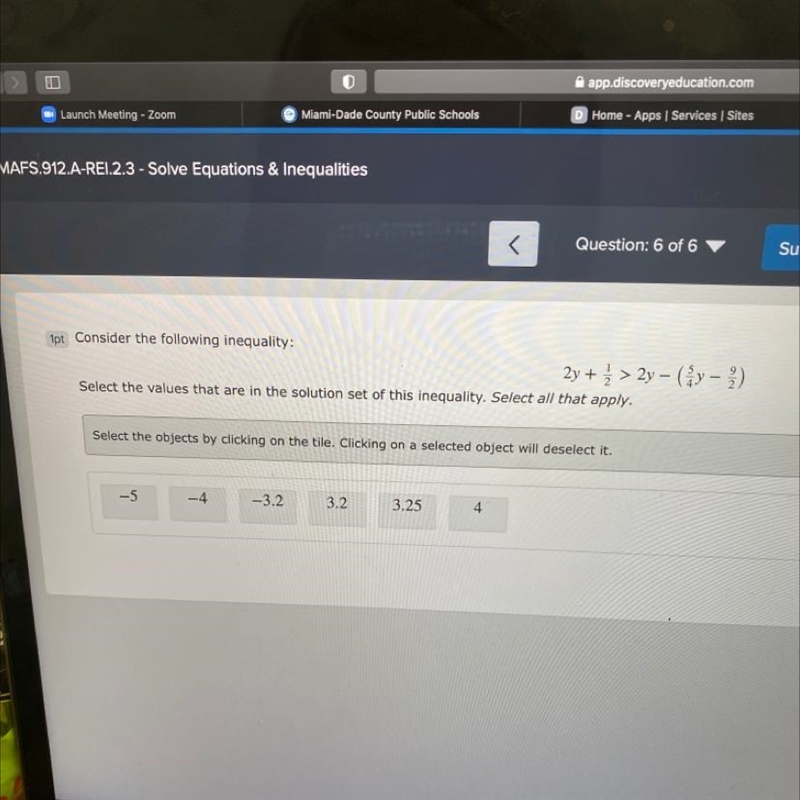 Consider the following inequality Select the values that are in the solution set of-example-1