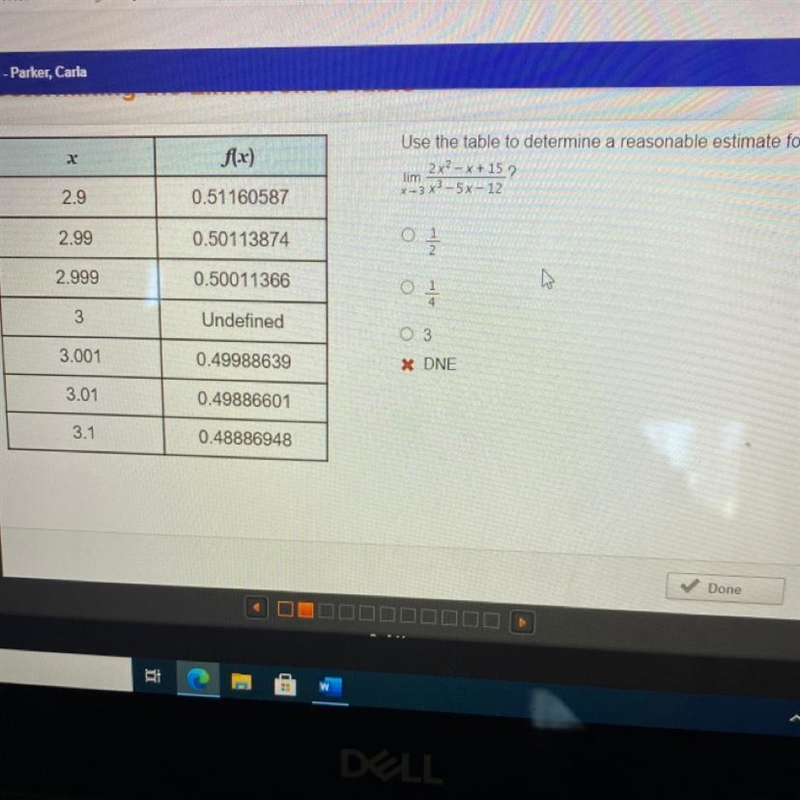 Use the table to determine a reasonable estimate for lim 2x^2 please HURRY-example-1