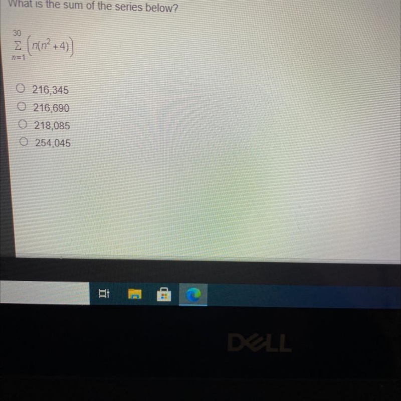 Hurry please What is the sum of the series below?-example-1