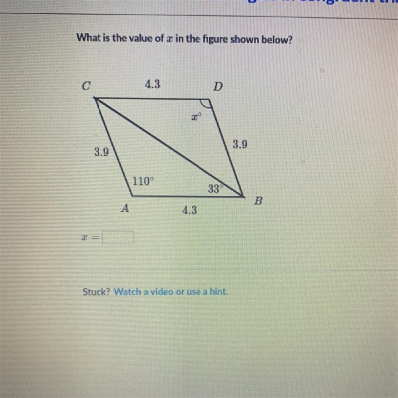 What is the value of x in the figure shown below?-example-1