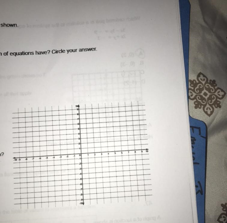 A system of two equations is shown. y= 5x + 3 y = 3x - 1 A Graph the two lines. B-example-1