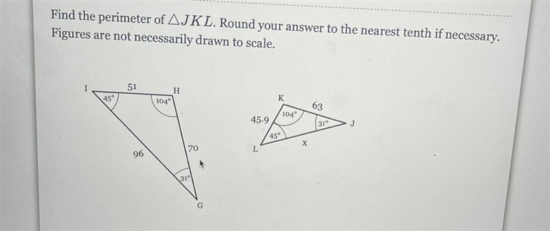 Find the perimeter of ΔJKL. Round your answer to the nearest tenth if necessary-example-1