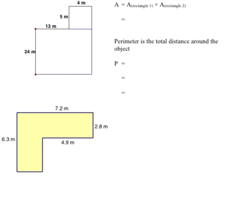 Find the area and perimeter please solve with explanation-example-1