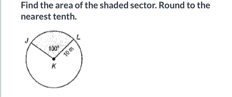 Find the area of the shaded sector-example-1