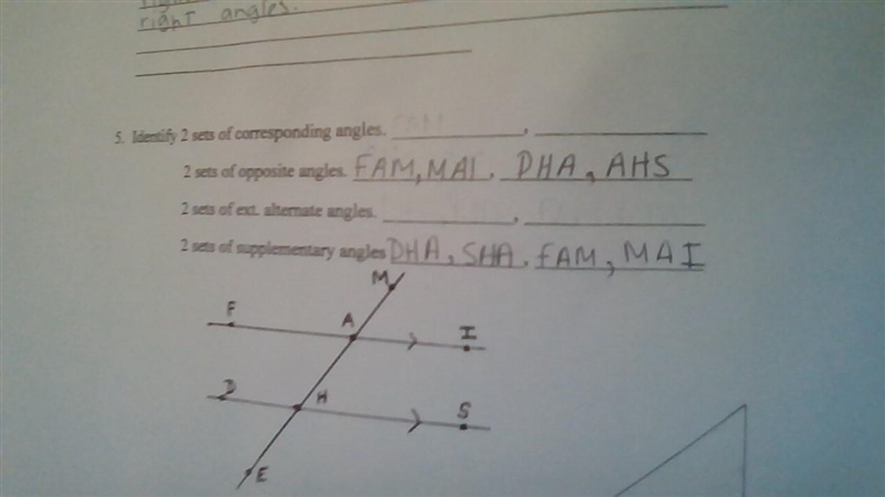 Please answers question 5 (the line under H is labeled E, just got cut off the picture-example-1