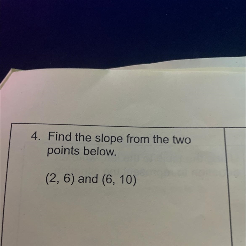 Find the slope between the two points below (2,6) and (6,10)-example-1