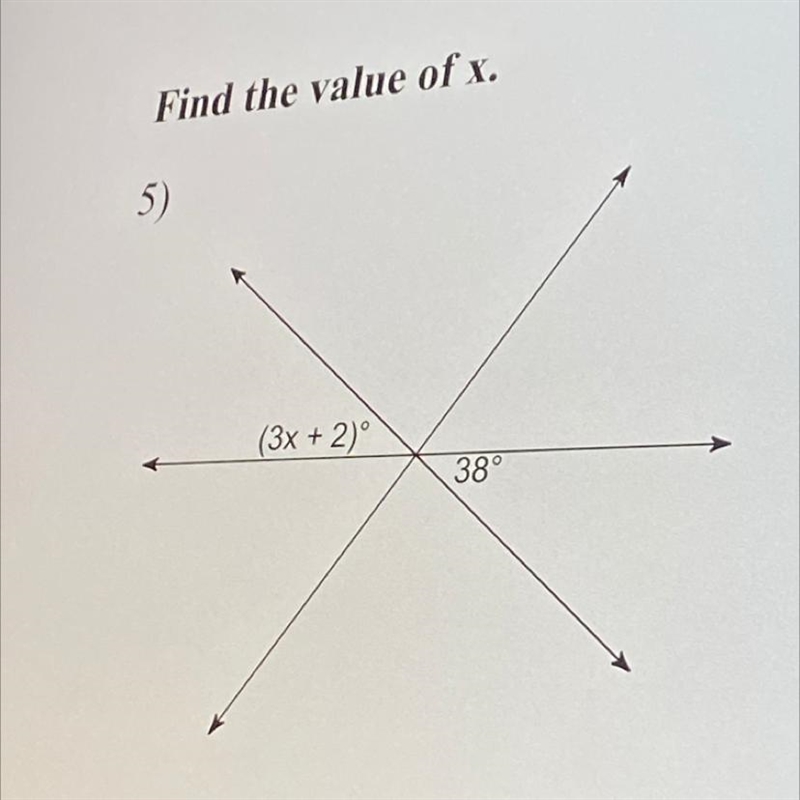 5) Find the value of x-example-1