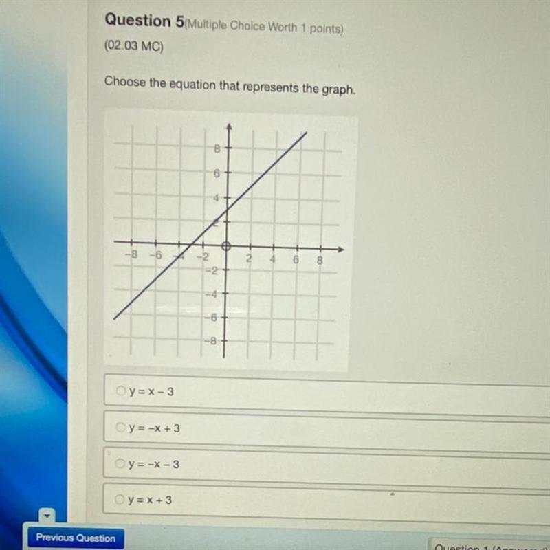 Question 5Multiple Choice Worth 1 points) (02.03 MC) Choose the equation that represents-example-1