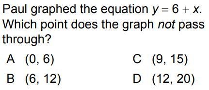 Which point does not pass through? 10 Points-example-1