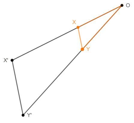 What is the length of segment OY’? Explain and/or show your work-example-1