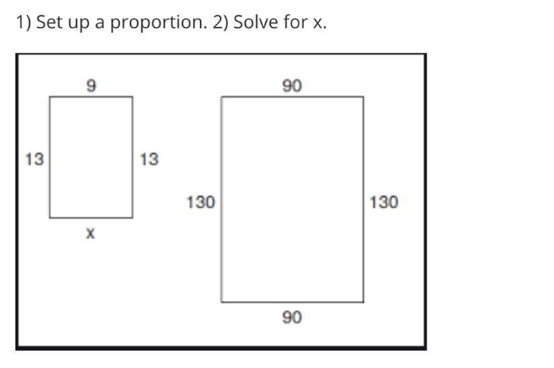 Set up Proportion and solve for X-example-1