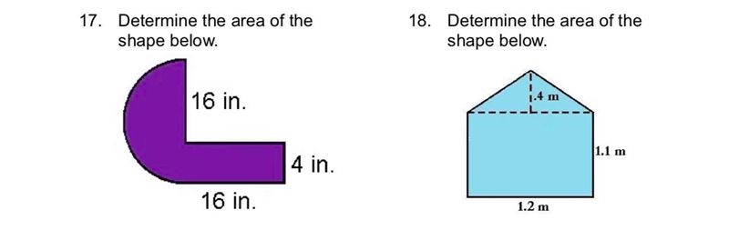 Find the area, show work but can u make it short bc I can't fix a lot of the work-example-1