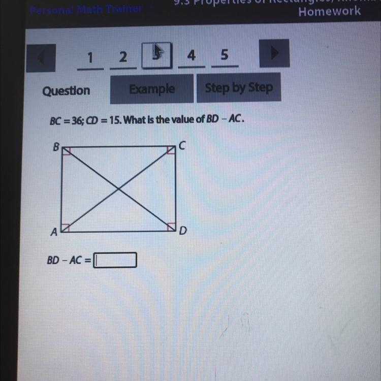 BC = 36; D = 15. What is the value of BD - AC. B A BD - AC =-example-1