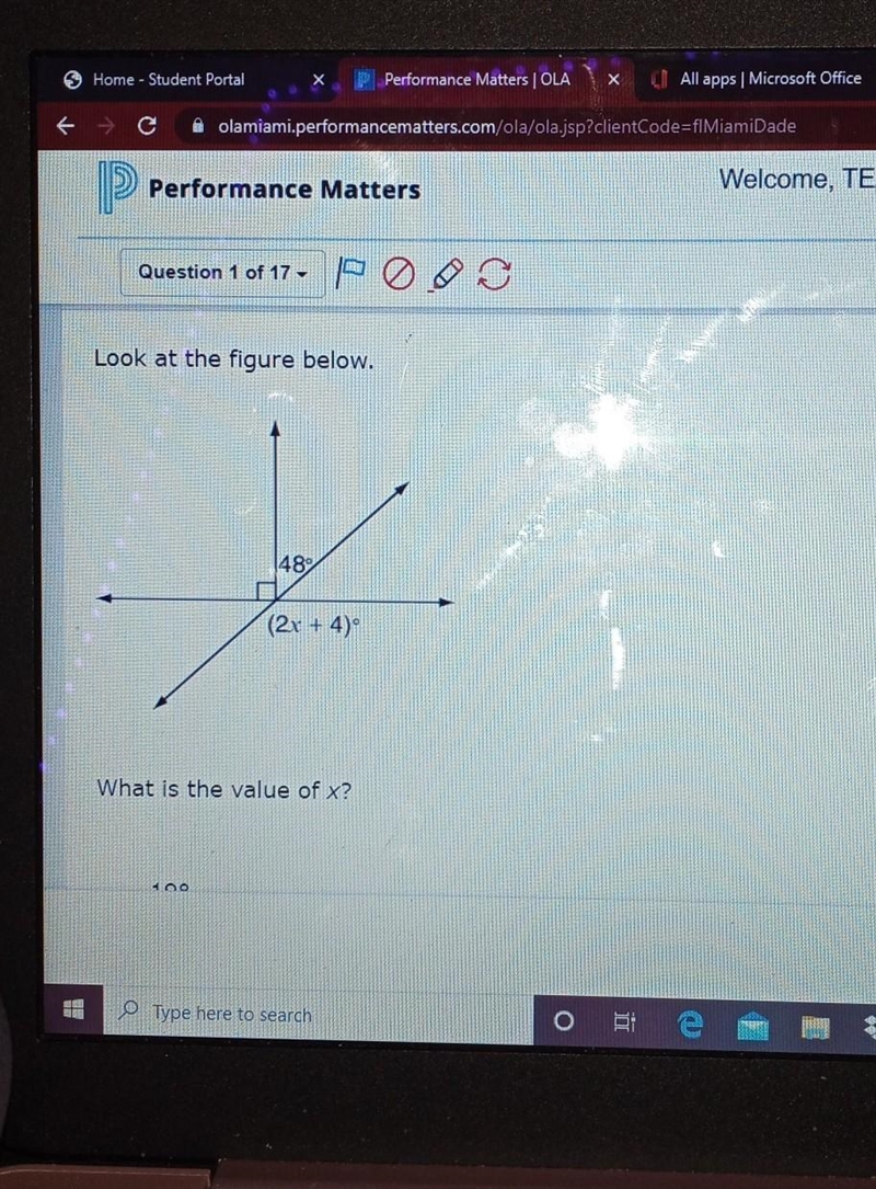 What is the value of x?​-example-1