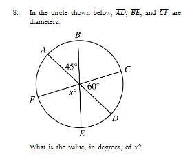 What is the value, in degrees, of x?-example-1