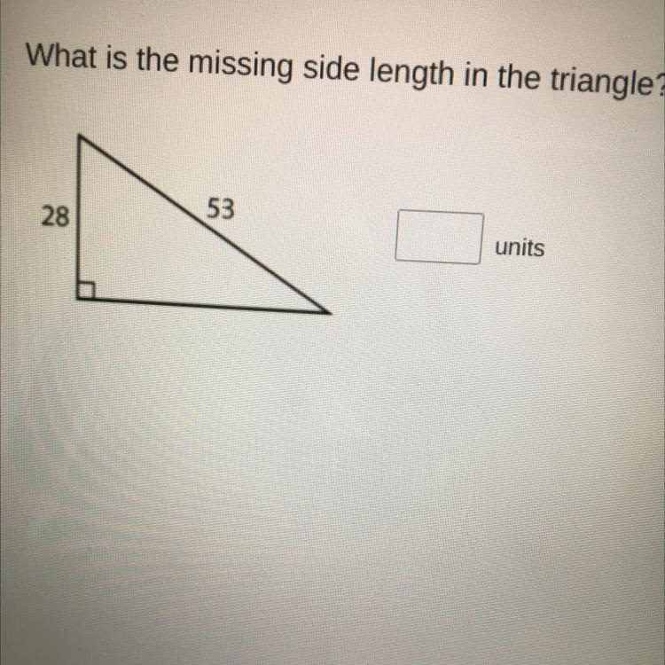 What is the missing side length in the triangle?-example-1