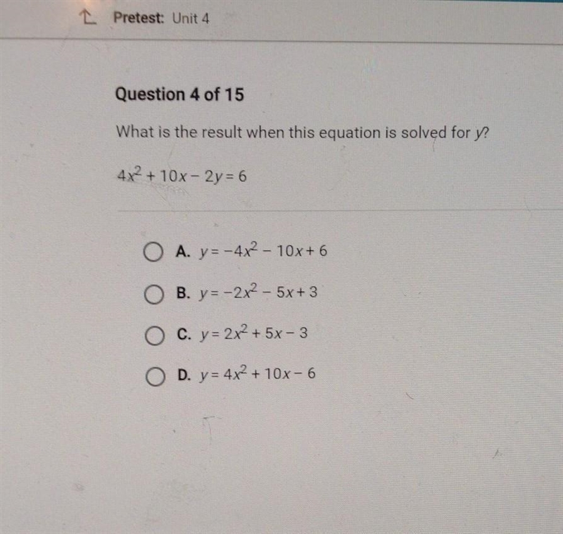 What is the result when this equation is solved for y?​-example-1