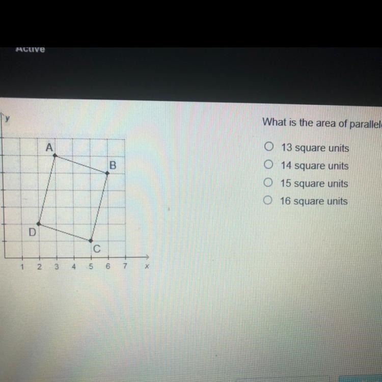 What is the area of the parallelogram ABCD-example-1