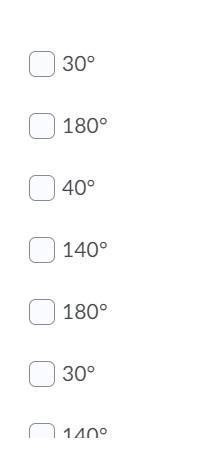 One angle of a parallelogram measures 40°. What are the measures of the other three-example-1