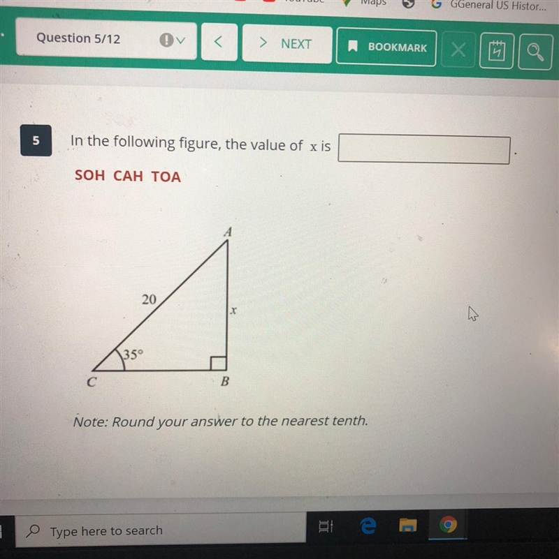 In the following figure, the value of x is ?-example-1