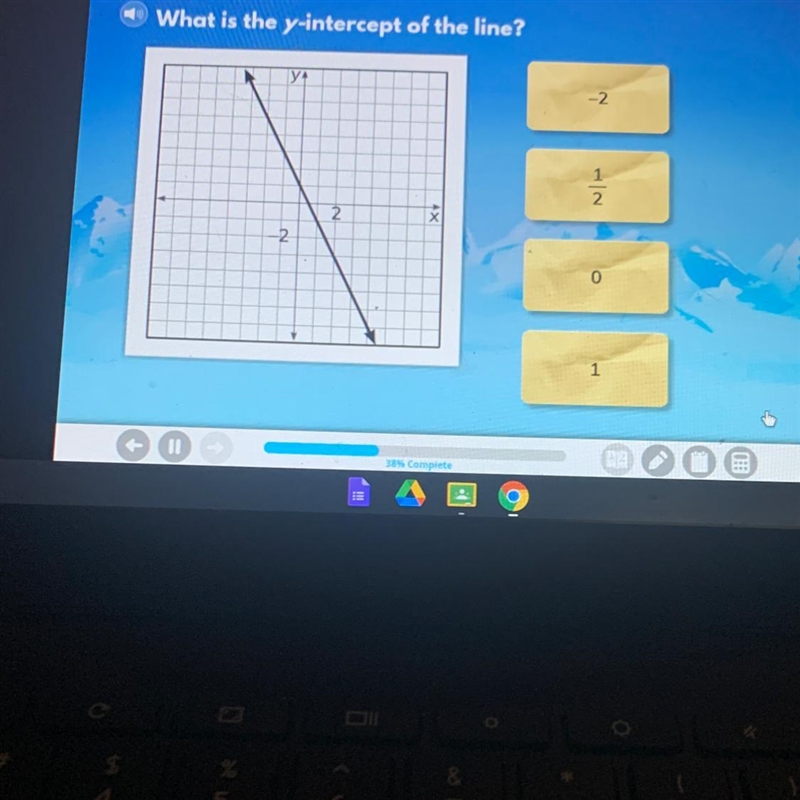 What is the y-intercept of the line?-example-1