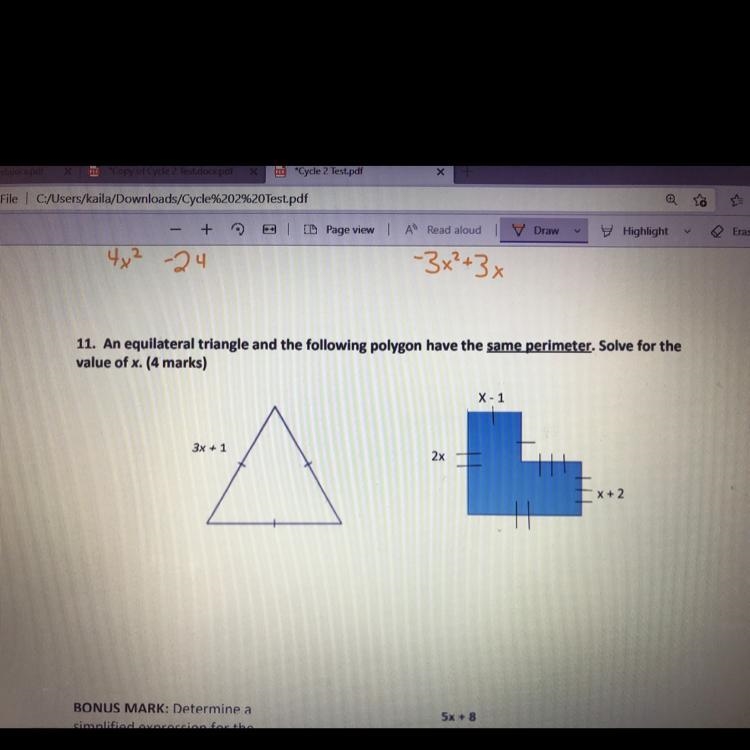 TIMED TEST PLEASE HELP!!!!! Explain how you got the answer as well!-example-1