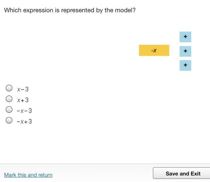 Which expression is represented by the model?-example-1