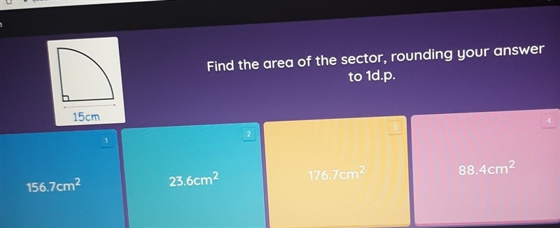 Find the area of the sector, rounding your answer to 1d.p. thank you for your help-example-1