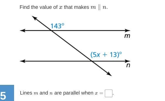 Find the value of x that makes m∥n. PLEASEE HELP-example-1