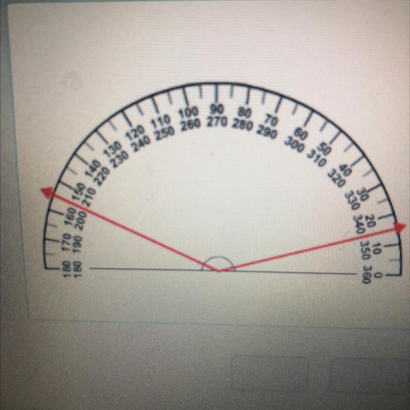 Using the protractor, find the angle measure.-example-1