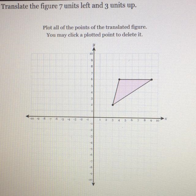 Translate the figure 7 units left and 3 units up. PLEASE HELP ASAP-example-1