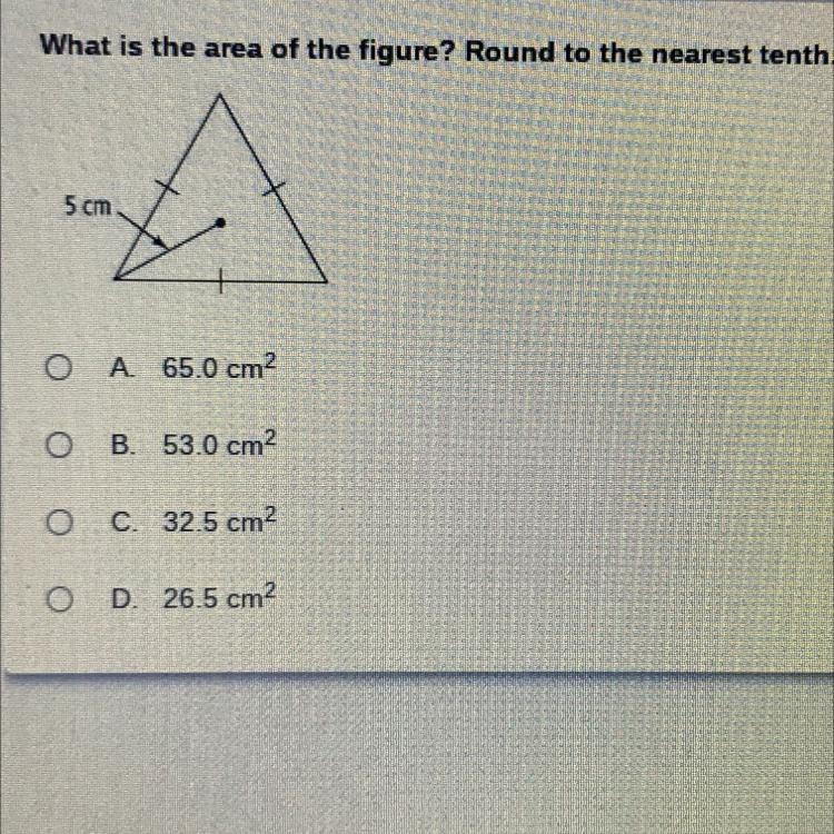 Area of triangle with 5 cm radius-example-1