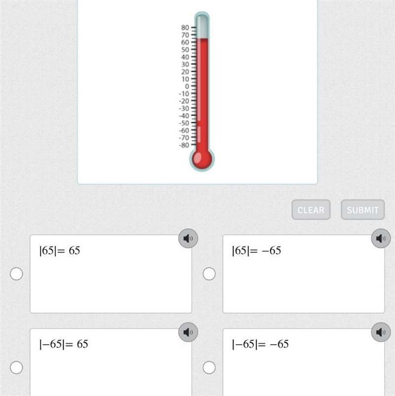 Which absolute value equation shows the distance this temperature reading is from-example-1