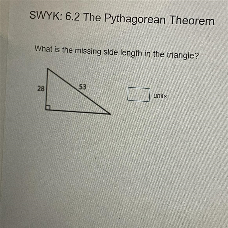 What is the missing side length in the triangle?-example-1