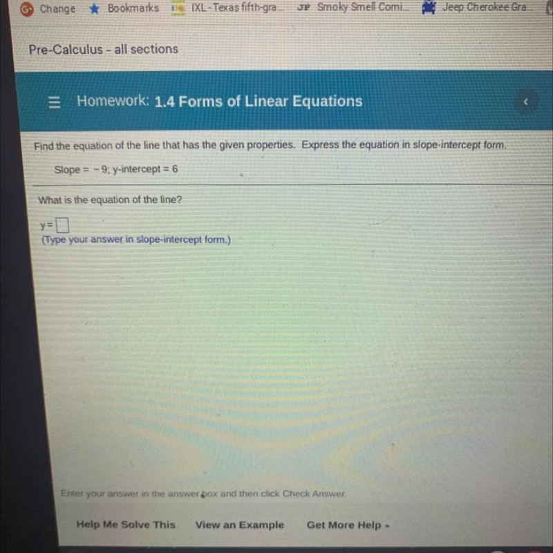 Find the equation of the line that has the given properties. Express the equation-example-1