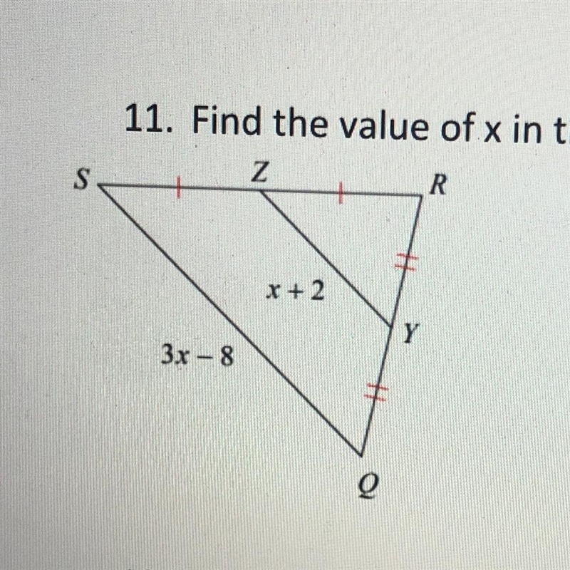 Find the value of x in the diagram below-example-1