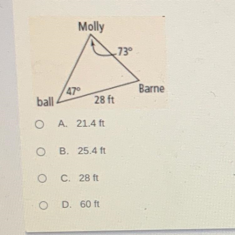 GEOMETRY HW: Two dogs are swimming after a ball that was thrown in a pond as shown-example-1