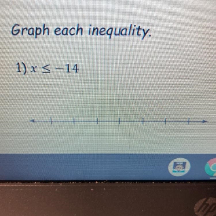 1) x < -14 please help i don’t know how to do this-example-1