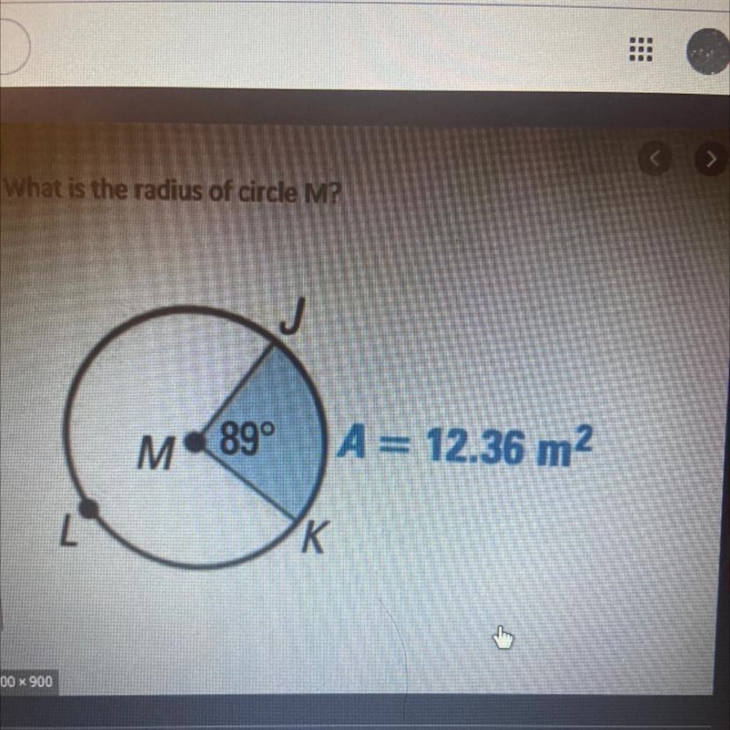 What is the radius of circle M?-example-1