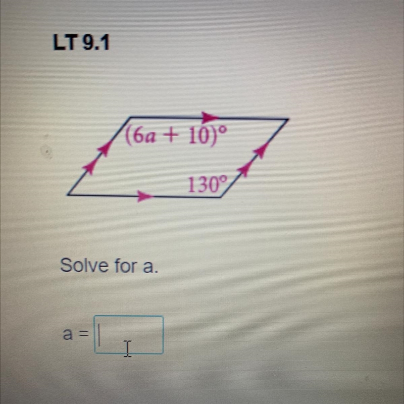 (60 + 10) 130 Solve for a-example-1