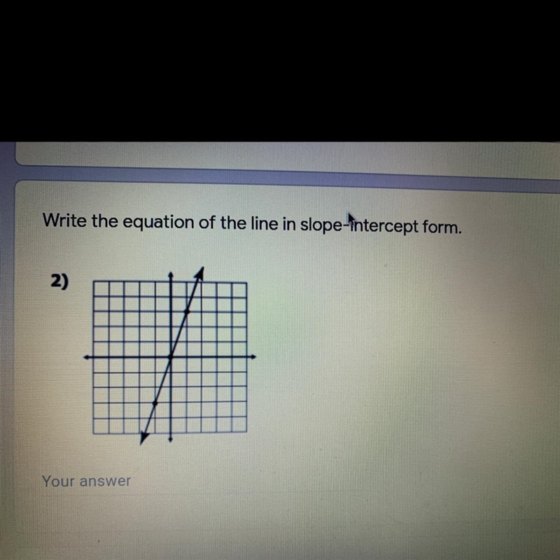 Write the equation of the line in slope-intercept form-example-1