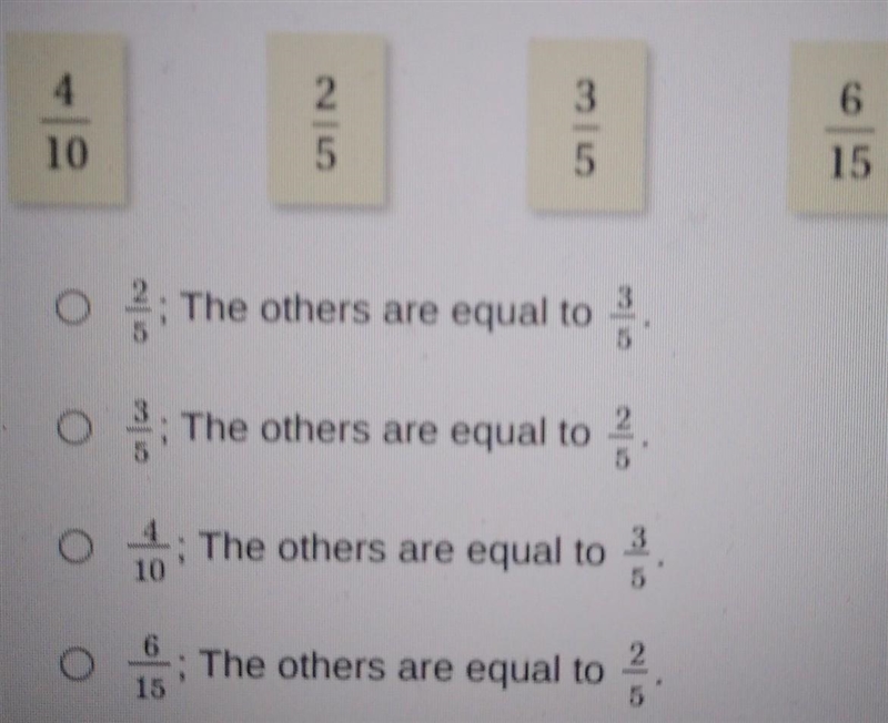 Which ratio does not belong with the other three? Please choose ABCD when answering-example-1