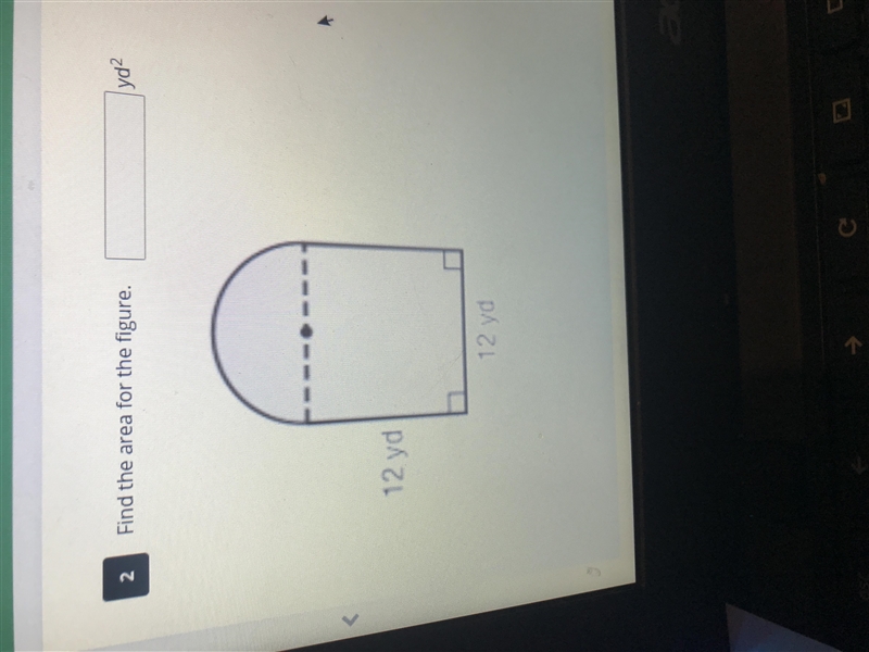 Find the area of the figure in yards squared.-example-1