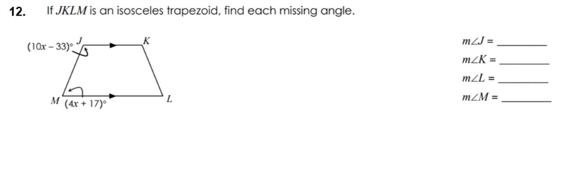 Find each missing angle of the trapezoid-example-1